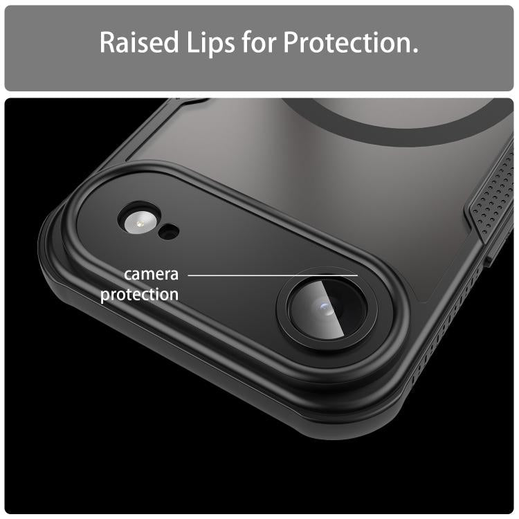 For iPhone Air Armor Glaze MagSafe Magnetic Phone Case(Black) - iPhone Air Cases by buy2fix | Online Shopping UK | buy2fix