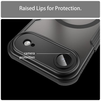 For iPhone Air Armor Glaze MagSafe Magnetic Phone Case(Black) - iPhone Air Cases by buy2fix | Online Shopping UK | buy2fix