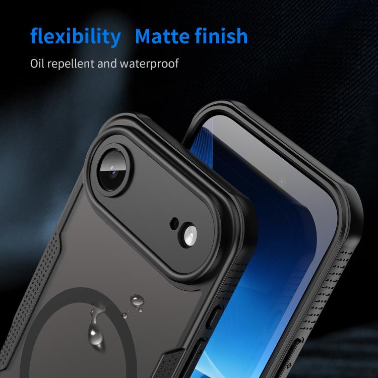 For iPhone Air Armor Glaze MagSafe Magnetic Phone Case(Black) - iPhone Air Cases by buy2fix | Online Shopping UK | buy2fix