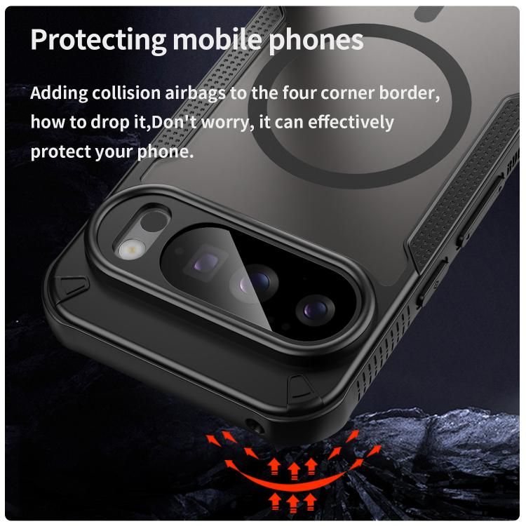 For Google Pixel 10 Pro Armor Glaze MagSafe Magnetic Phone Case(Black) - Google Cases by buy2fix | Online Shopping UK | buy2fix