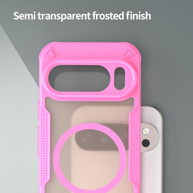 For Google Pixel 10 Pro Armor Glaze MagSafe Magnetic Phone Case(Pink) - Google Cases by buy2fix | Online Shopping UK | buy2fix