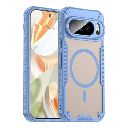 For Google Pixel 10 Pro Armor Glaze MagSafe Magnetic Phone Case(Blue) - Google Cases by buy2fix | Online Shopping UK | buy2fix