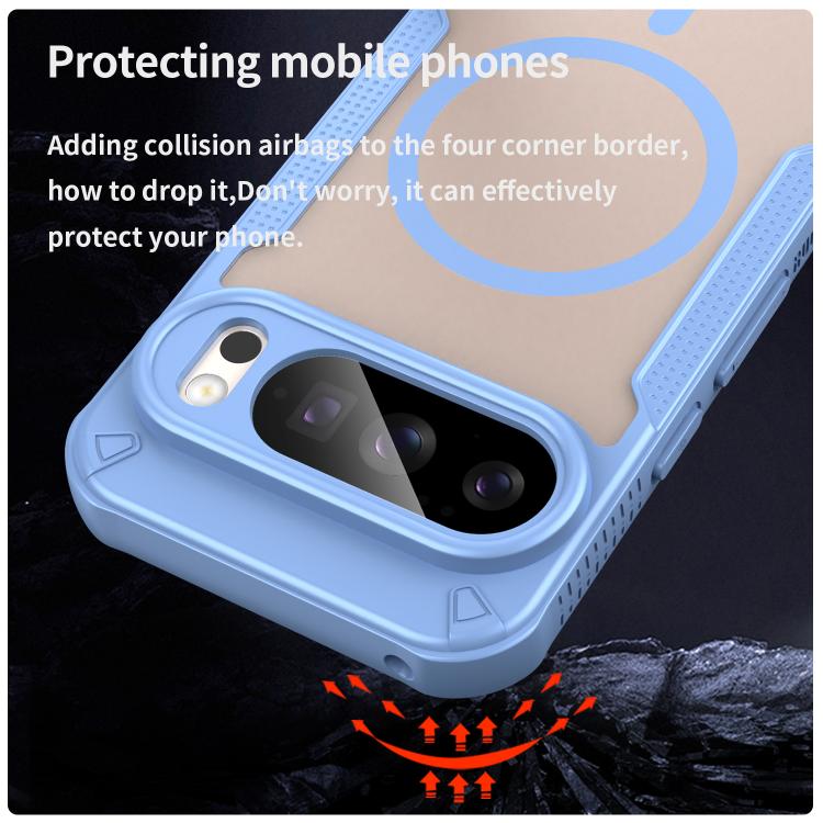 For Google Pixel 10 Pro Armor Glaze MagSafe Magnetic Phone Case(Blue) - Google Cases by buy2fix | Online Shopping UK | buy2fix