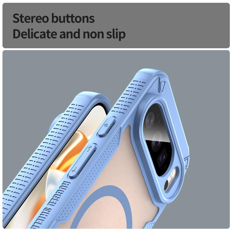 For Google Pixel 10 Pro Armor Glaze MagSafe Magnetic Phone Case(Blue) - Google Cases by buy2fix | Online Shopping UK | buy2fix