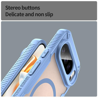 For Google Pixel 10 Pro Armor Glaze MagSafe Magnetic Phone Case(Blue) - Google Cases by buy2fix | Online Shopping UK | buy2fix