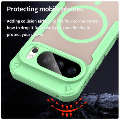 For Google Pixel 10 Pro Armor Glaze MagSafe Magnetic Phone Case(Green) - Google Cases by buy2fix | Online Shopping UK | buy2fix