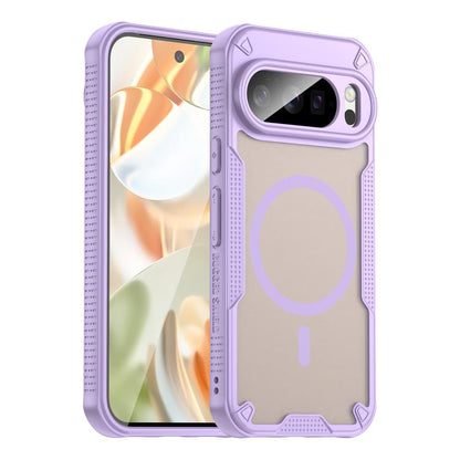 For Google Pixel 10 Pro Armor Glaze MagSafe Magnetic Phone Case(Purple) - Google Cases by buy2fix | Online Shopping UK | buy2fix