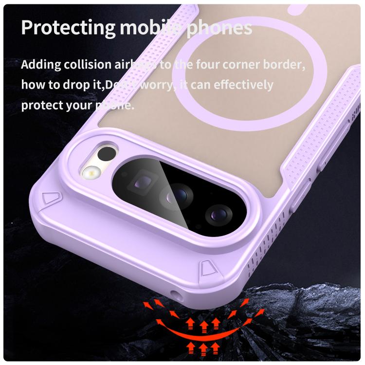 For Google Pixel 10 Pro Armor Glaze MagSafe Magnetic Phone Case(Purple) - Google Cases by buy2fix | Online Shopping UK | buy2fix