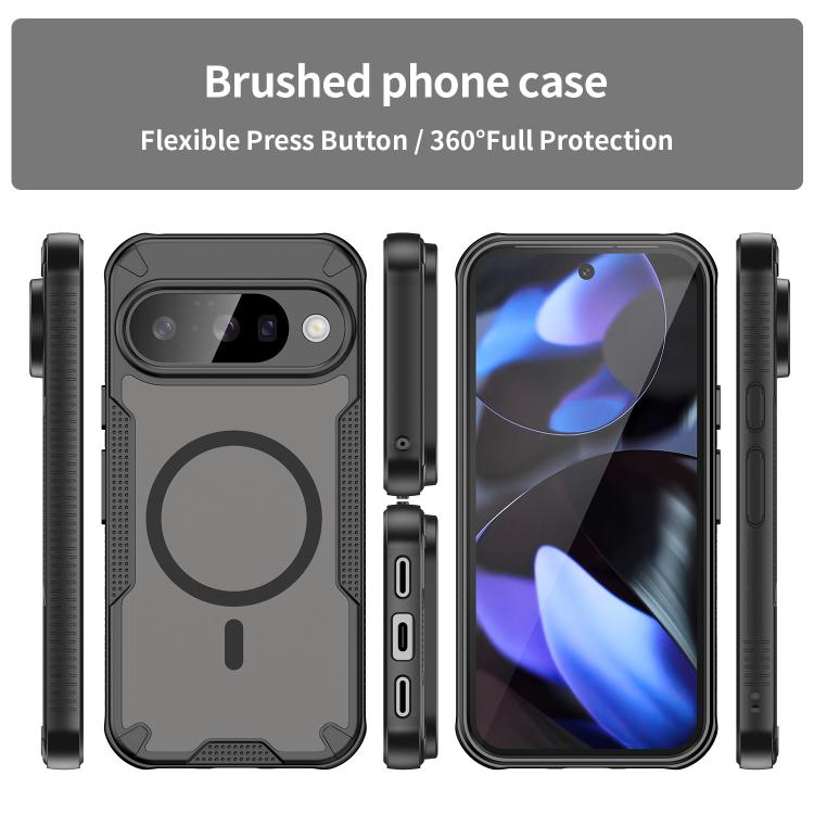 For Google Pixel 10 Armor Glaze MagSafe Magnetic Phone Case(Black) - Google Cases by buy2fix | Online Shopping UK | buy2fix