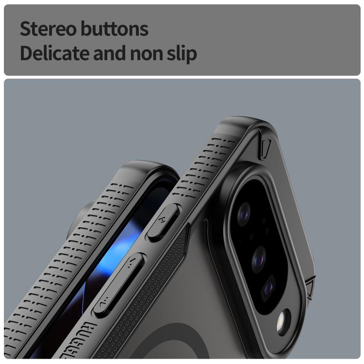 For Google Pixel 10 Armor Glaze MagSafe Magnetic Phone Case(Black) - Google Cases by buy2fix | Online Shopping UK | buy2fix