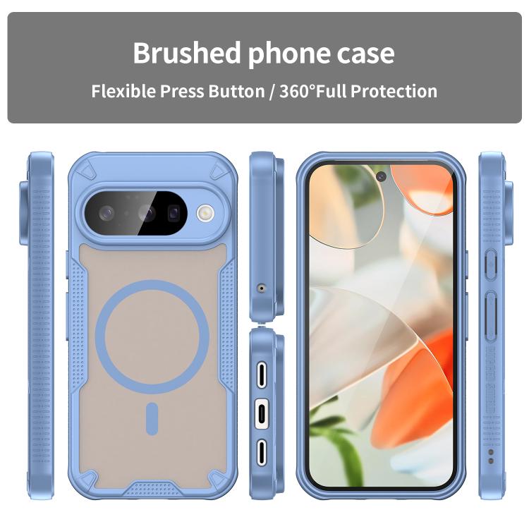 For Google Pixel 10 Armor Glaze MagSafe Magnetic Phone Case(Blue) - Google Cases by buy2fix | Online Shopping UK | buy2fix