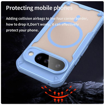For Google Pixel 10 Armor Glaze MagSafe Magnetic Phone Case(Blue) - Google Cases by buy2fix | Online Shopping UK | buy2fix