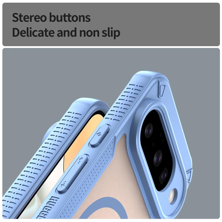 For Google Pixel 10 Armor Glaze MagSafe Magnetic Phone Case(Blue) - Google Cases by buy2fix | Online Shopping UK | buy2fix