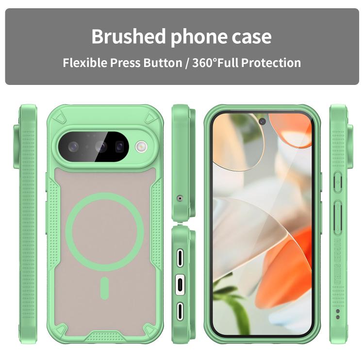 For Google Pixel 10 Armor Glaze MagSafe Magnetic Phone Case(Green) - Google Cases by buy2fix | Online Shopping UK | buy2fix