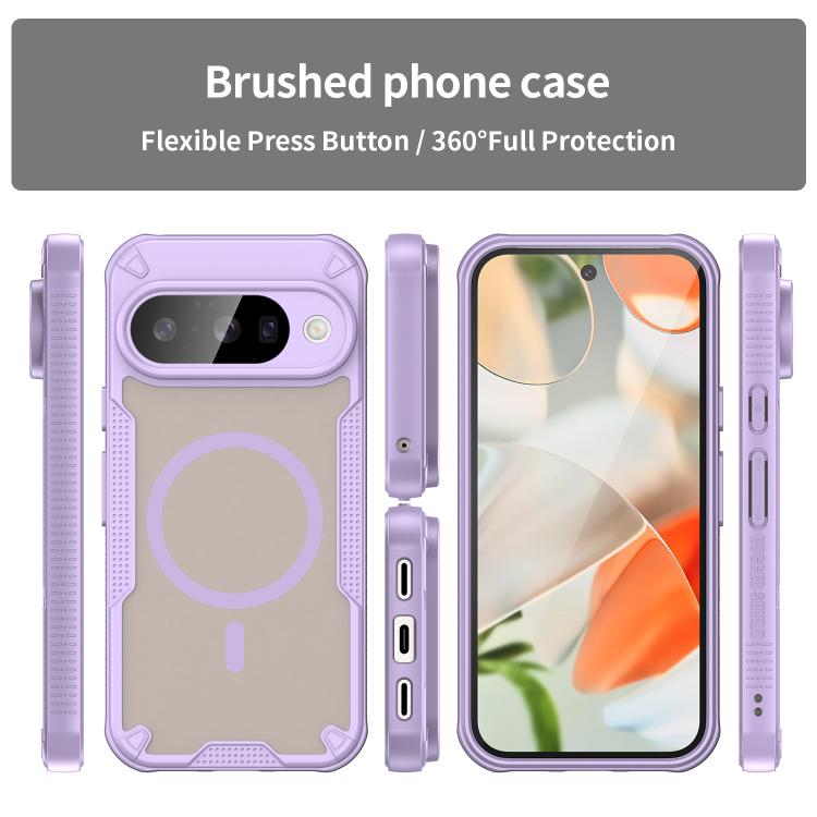 For Google Pixel 10 Armor Glaze MagSafe Magnetic Phone Case(Purple) - Google Cases by buy2fix | Online Shopping UK | buy2fix