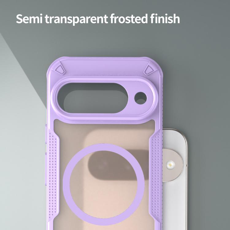 For Google Pixel 10 Armor Glaze MagSafe Magnetic Phone Case(Purple) - Google Cases by buy2fix | Online Shopping UK | buy2fix