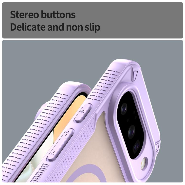 For Google Pixel 10 Armor Glaze MagSafe Magnetic Phone Case(Purple) - Google Cases by buy2fix | Online Shopping UK | buy2fix