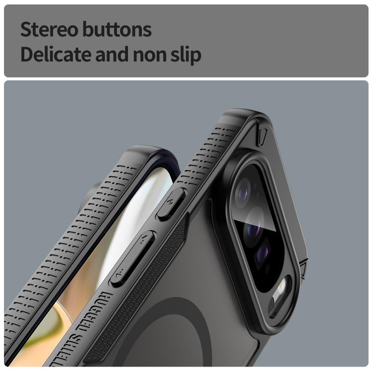 For Google Pixel 10 Pro XL Armor Glaze MagSafe Magnetic Phone Case(Black) - Google Cases by buy2fix | Online Shopping UK | buy2fix