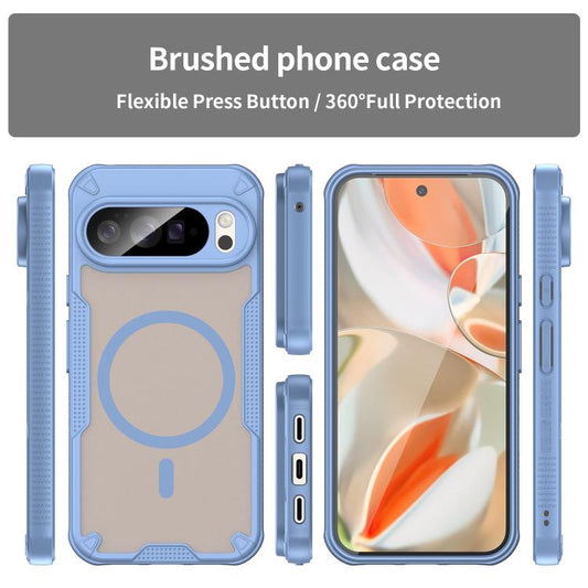 For Google Pixel 10 Pro XL Armor Glaze MagSafe Magnetic Phone Case(Blue) - Google Cases by buy2fix | Online Shopping UK | buy2fix