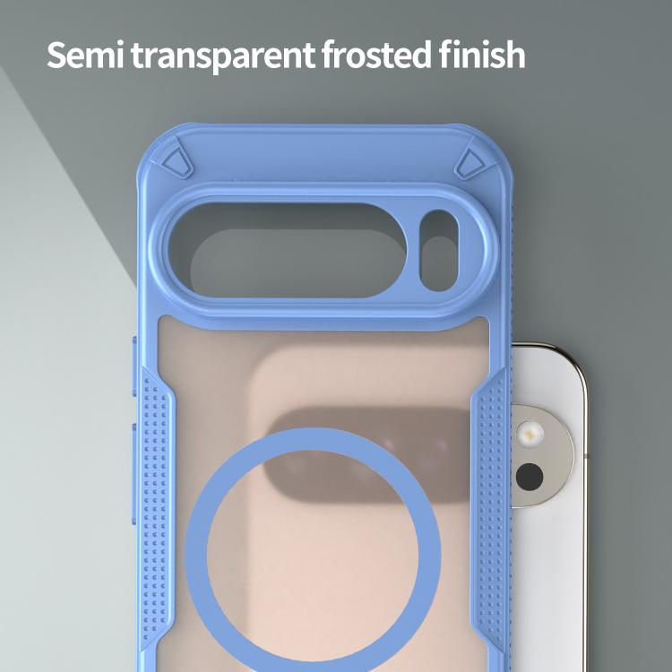 For Google Pixel 10 Pro XL Armor Glaze MagSafe Magnetic Phone Case(Blue) - Google Cases by buy2fix | Online Shopping UK | buy2fix