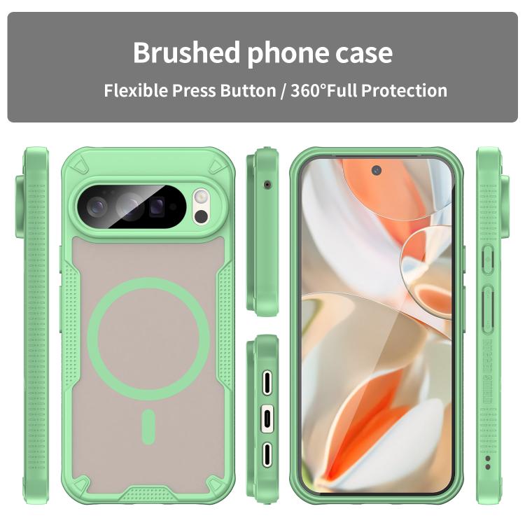 For Google Pixel 10 Pro XL Armor Glaze MagSafe Magnetic Phone Case(Green) - Google Cases by buy2fix | Online Shopping UK | buy2fix