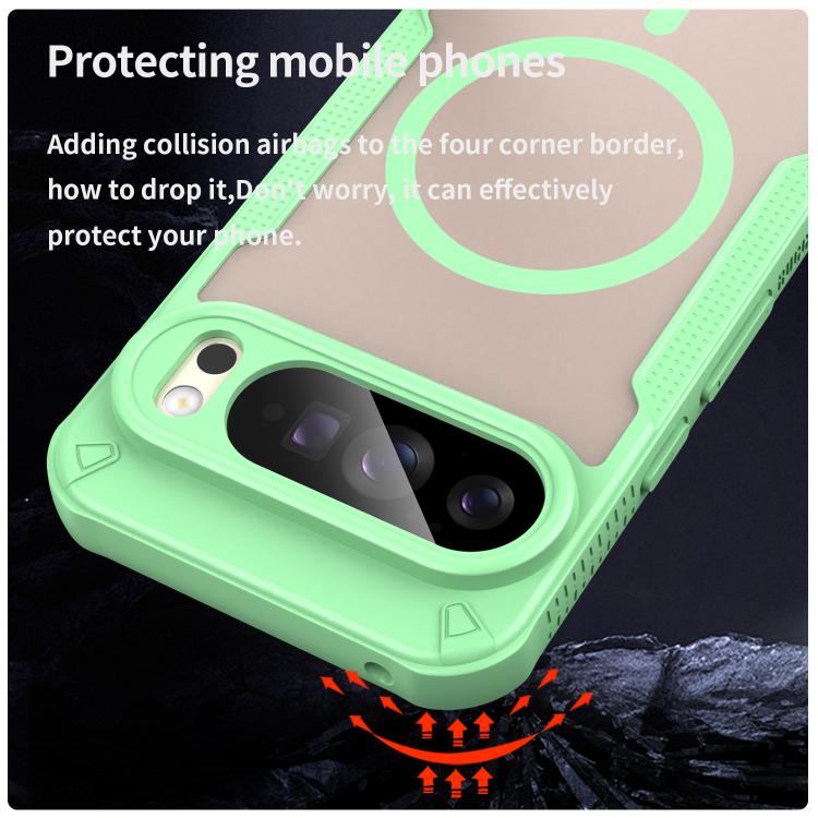 For Google Pixel 10 Pro XL Armor Glaze MagSafe Magnetic Phone Case(Green) - Google Cases by buy2fix | Online Shopping UK | buy2fix