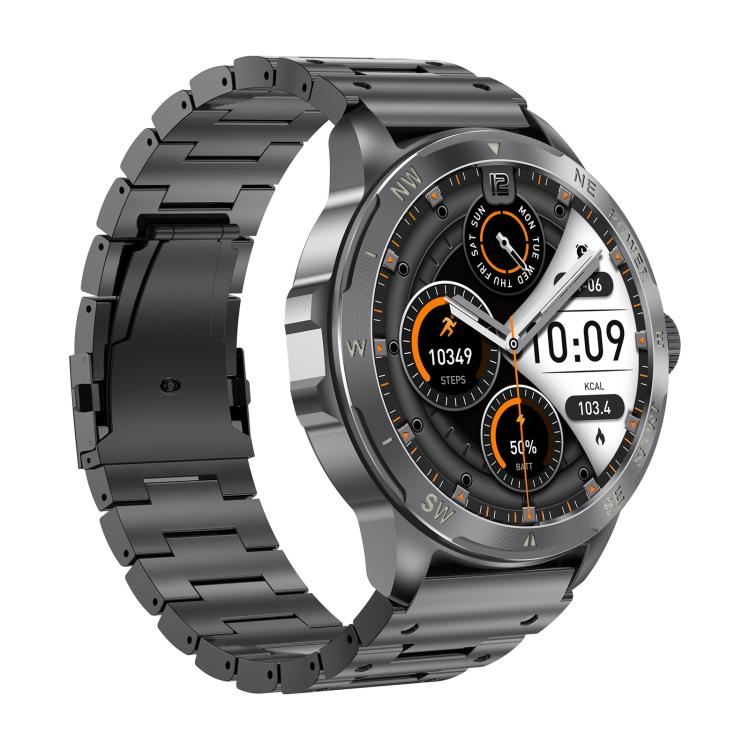 AK77 BT Call Smart Watch, Support Blood Oxygen / Blood Pressure / Heart Rate / Sports Health Monitoring Fitness Tracker(Black Steel) - Smart Watches by buy2fix | Online Shopping UK | buy2fix