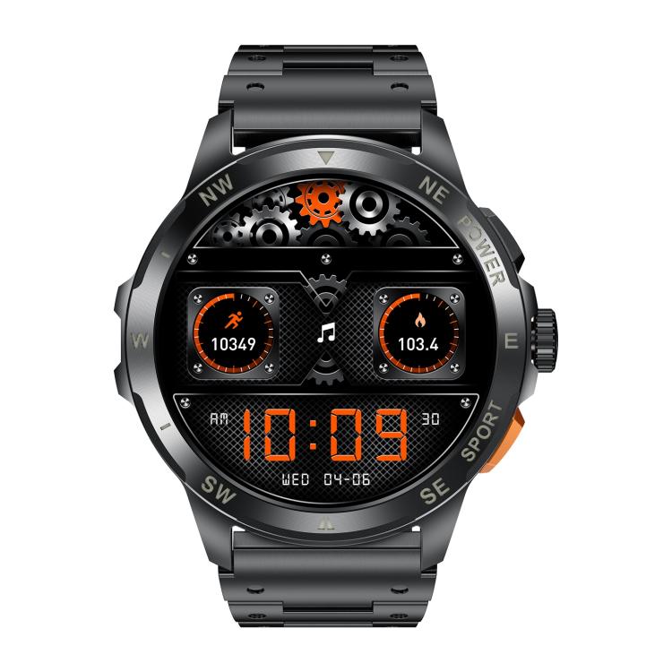 AK77 BT Call Smart Watch, Support Blood Oxygen / Blood Pressure / Heart Rate / Sports Health Monitoring Fitness Tracker(Black Steel) - Smart Watches by buy2fix | Online Shopping UK | buy2fix