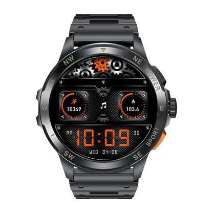 AK77 BT Call Smart Watch, Support Blood Oxygen / Blood Pressure / Heart Rate / Sports Health Monitoring Fitness Tracker(Black Steel) - Smart Watches by buy2fix | Online Shopping UK | buy2fix