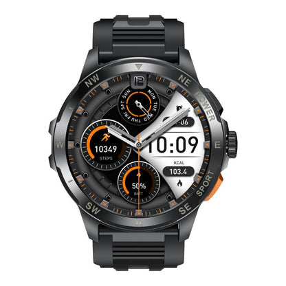 AK77 BT Call Smart Watch, Support Blood Oxygen / Blood Pressure / Heart Rate / Sports Health Monitoring Fitness Tracker(Black Silicone) - Smart Watches by buy2fix | Online Shopping UK | buy2fix