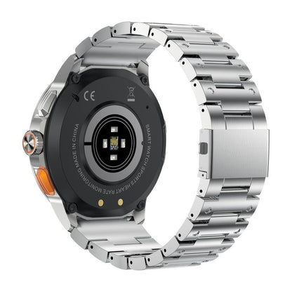 AK77 BT Call Smart Watch, Support Blood Oxygen / Blood Pressure / Heart Rate / Sports Health Monitoring Fitness Tracker(Silver Steel) - Smart Watches by buy2fix | Online Shopping UK | buy2fix