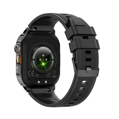 AK80 BT Call Smart Watch, Support Blood Oxygen / Blood Pressure / Heart Rate / Sports Health Monitoring Fitness Tracker(Black Silicone) - Smart Watches by buy2fix | Online Shopping UK | buy2fix