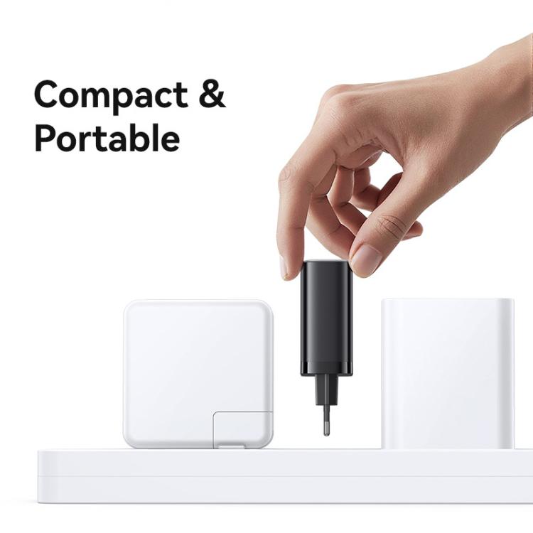 USAMS CC296 30W Fast Charger With Retractable USB-C / Type-C Cable, EU Plug(White) - USB Charger by USAMS | Online Shopping UK | buy2fix