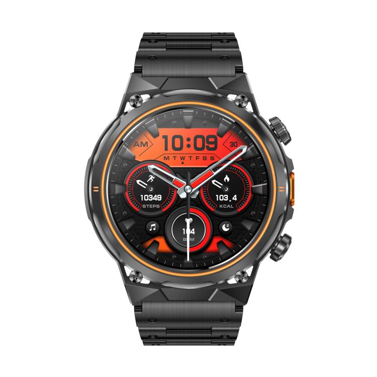 AK81 BT Call Smart Watch, Support Blood Pressure / Heart Rate / Sports Health Monitoring Fitness Tracker(Black Steel) - Smart Watches by buy2fix | Online Shopping UK | buy2fix