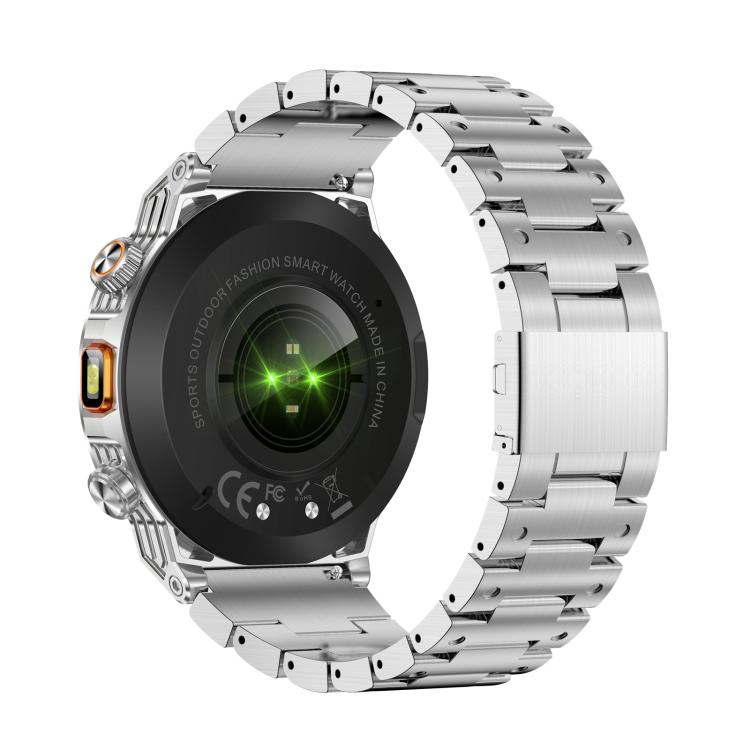 AK81 BT Call Smart Watch, Support Blood Pressure / Heart Rate / Sports Health Monitoring Fitness Tracker(Silver Steel) - Smart Watches by buy2fix | Online Shopping UK | buy2fix