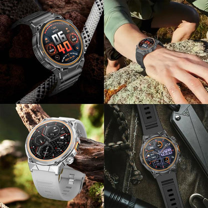 AK81 BT Call Smart Watch, Support Blood Pressure / Heart Rate / Sports Health Monitoring Fitness Tracker(Silver Silicone) - Smart Watches by buy2fix | Online Shopping UK | buy2fix