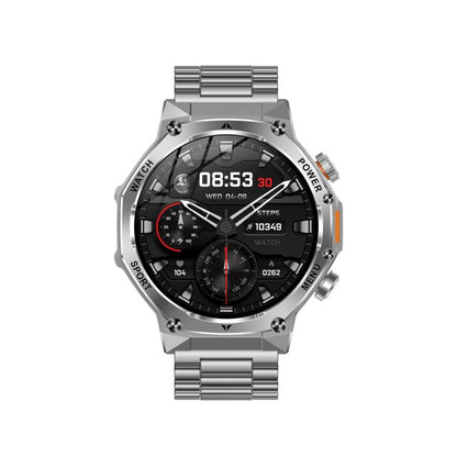 AK82 BT Call Smart Watch, Support Blood Oxygen / Blood Pressure / Heart Rate / Sports Health Monitoring Fitness Tracker(Silver Steel) - Smart Watches by buy2fix | Online Shopping UK | buy2fix