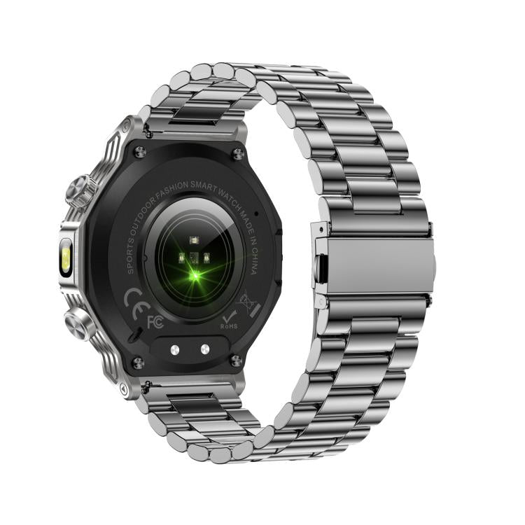 AK82 BT Call Smart Watch, Support Blood Oxygen / Blood Pressure / Heart Rate / Sports Health Monitoring Fitness Tracker(Silver Steel) - Smart Watches by buy2fix | Online Shopping UK | buy2fix