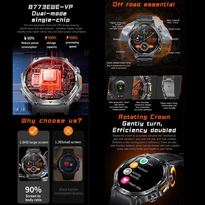 AK82 BT Call Smart Watch, Support Blood Oxygen / Blood Pressure / Heart Rate / Sports Health Monitoring Fitness Tracker(Silver Steel) - Smart Watches by buy2fix | Online Shopping UK | buy2fix