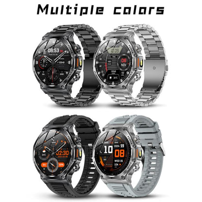 AK82 BT Call Smart Watch, Support Blood Oxygen / Blood Pressure / Heart Rate / Sports Health Monitoring Fitness Tracker(Silver Steel) - Smart Watches by buy2fix | Online Shopping UK | buy2fix