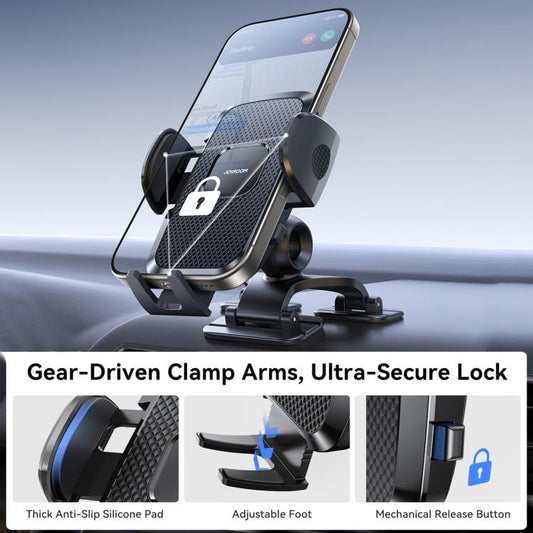 JOYROOM JR-ZS259 Mechanical Triple Adhesion Claw Car Phone Holder(Black) - Universal Car Holders by JOYROOM | Online Shopping UK | buy2fix