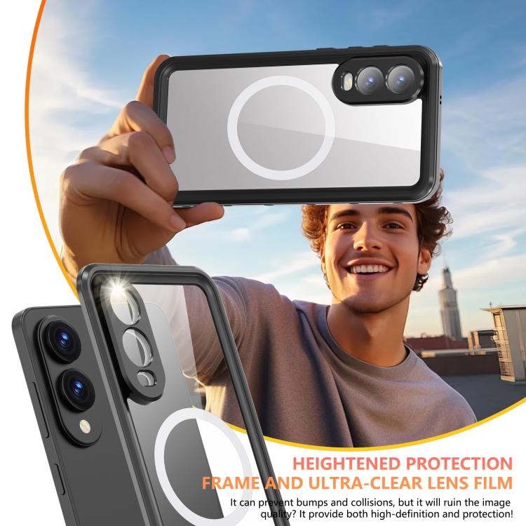 For Samsung Galaxy S25 Edge 5G RedPepper MagSafe IP68 Waterproof Phone Case(Black) - Galaxy S25 Edge 5G Cases by RedPepper | Online Shopping UK | buy2fix