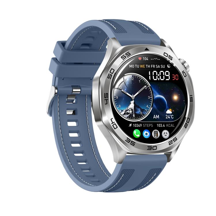 AK83 BT Call Smart Watch, Support Blood Pressure / Heart Rate / Sports Health Monitoring Fitness Tracker(Steel Blue Braid Silicone) - Smart Watches by buy2fix | Online Shopping UK | buy2fix