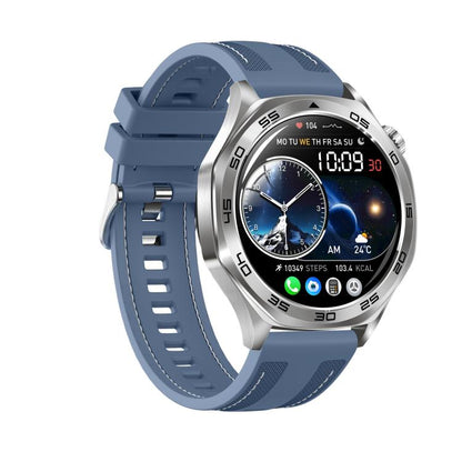 AK83 BT Call Smart Watch, Support Blood Pressure / Heart Rate / Sports Health Monitoring Fitness Tracker(Steel Blue Braid Silicone) - Smart Watches by buy2fix | Online Shopping UK | buy2fix