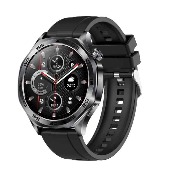 AK83 BT Call Smart Watch, Support Blood Pressure / Heart Rate / Sports Health Monitoring Fitness Tracker(Black Silicone) - Smart Watches by buy2fix | Online Shopping UK | buy2fix