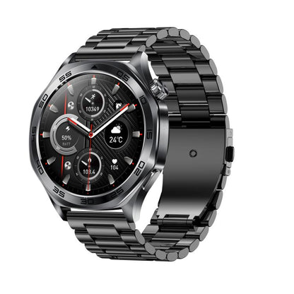 AK83 BT Call Smart Watch, Support Blood Pressure / Heart Rate / Sports Health Monitoring Fitness Tracker(Black 3-Bead Steel) - Smart Watches by buy2fix | Online Shopping UK | buy2fix