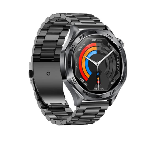 AK83 BT Call Smart Watch, Support Blood Pressure / Heart Rate / Sports Health Monitoring Fitness Tracker(Black 3-Bead Steel) - Smart Watches by buy2fix | Online Shopping UK | buy2fix