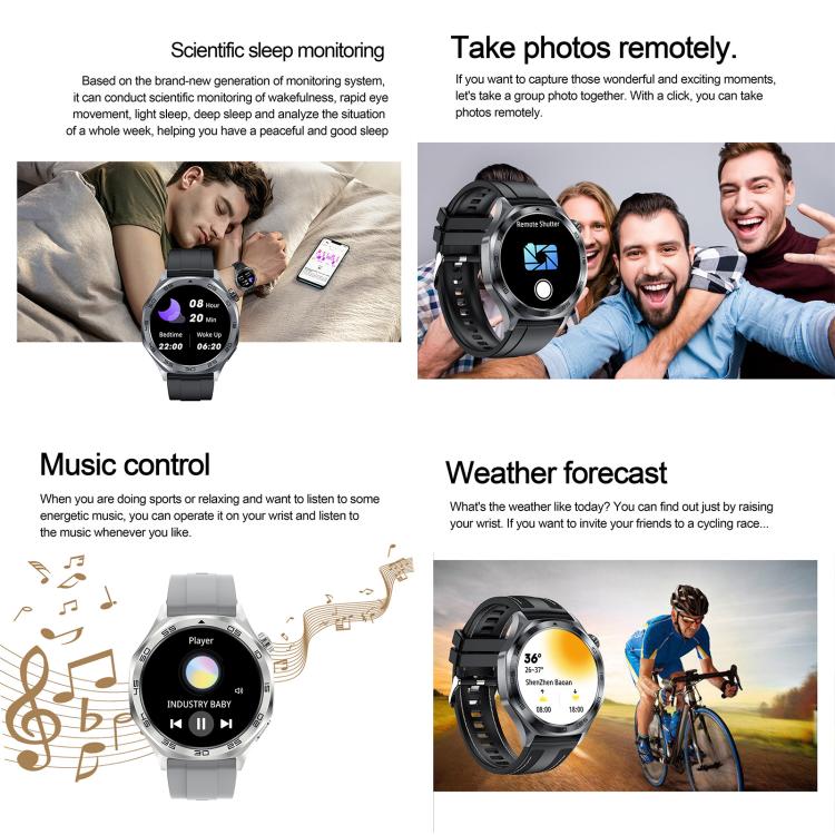 AK83 BT Call Smart Watch, Support Blood Pressure / Heart Rate / Sports Health Monitoring Fitness Tracker(Steel Blue Braid Silicone) - Smart Watches by buy2fix | Online Shopping UK | buy2fix