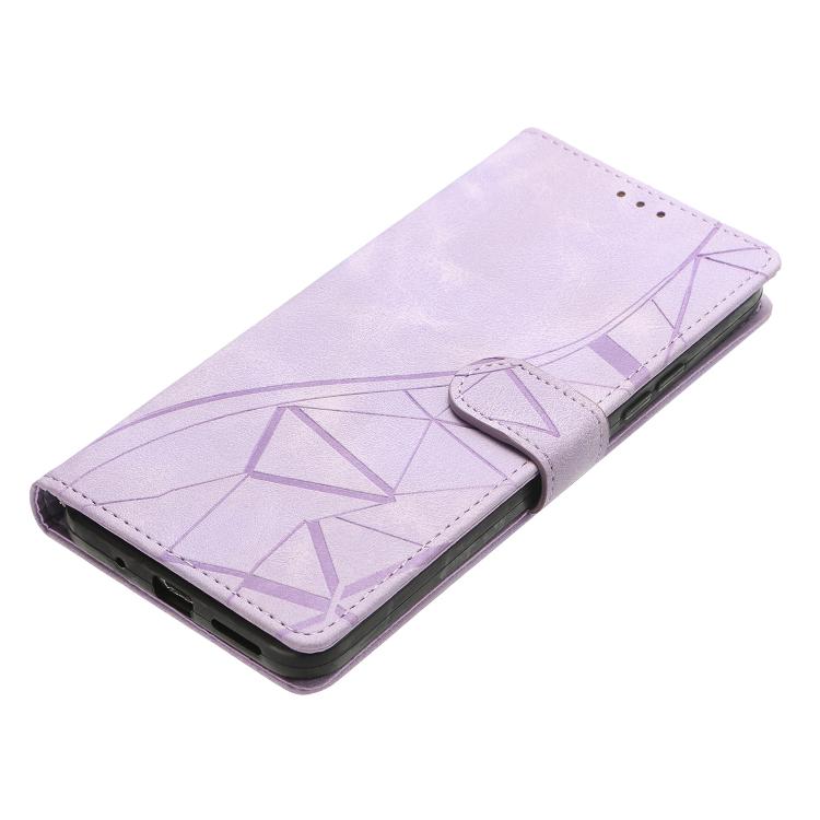 For iPhone Air Triangles Embossed Leather Phone Case(Purple) - iPhone Air Cases by buy2fix | Online Shopping UK | buy2fix