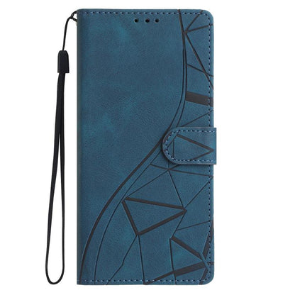 For iPhone Air Triangles Embossed Leather Phone Case(Blue) - iPhone Air Cases by buy2fix | Online Shopping UK | buy2fix